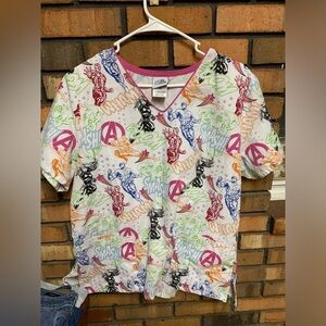 Marvel Avengers Assemble Scrub Top